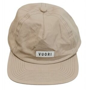Vuori Snapback Hat Camel Cap Unisex Linen Cotton EUC Casual